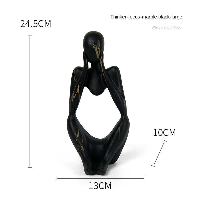 Decorative Table Sculpture | Resin Abstract Thinker