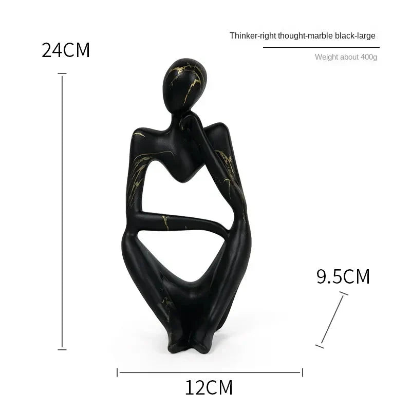 Decorative Table Sculpture | Resin Abstract Thinker