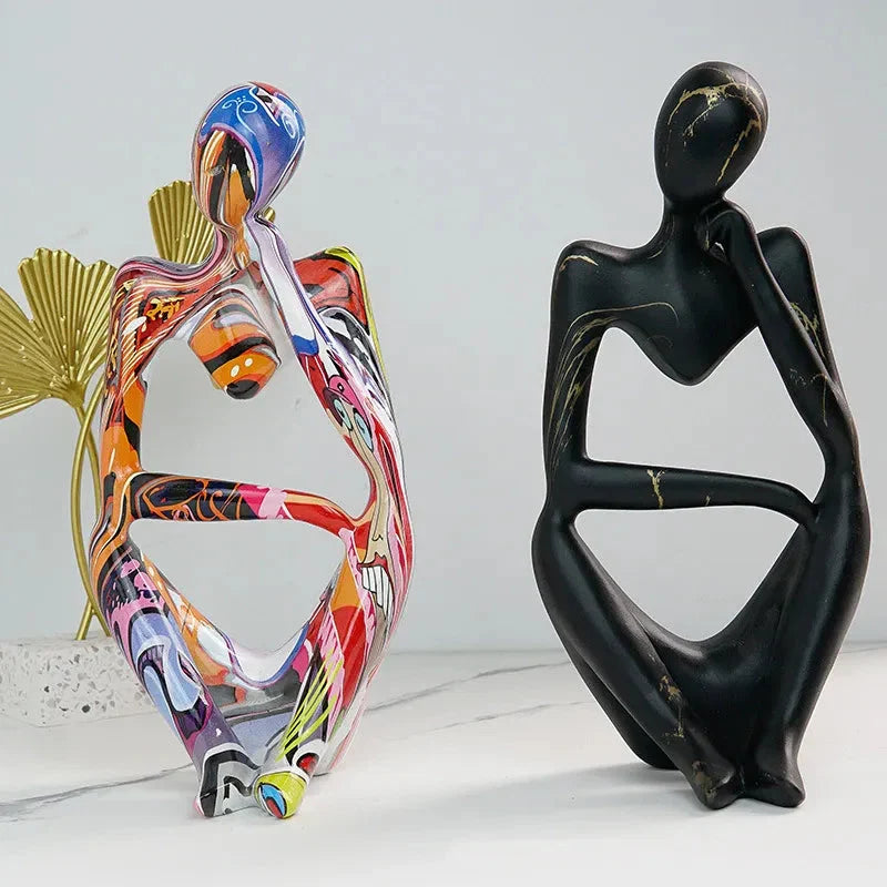Decorative Table Sculpture | Resin Abstract Thinker