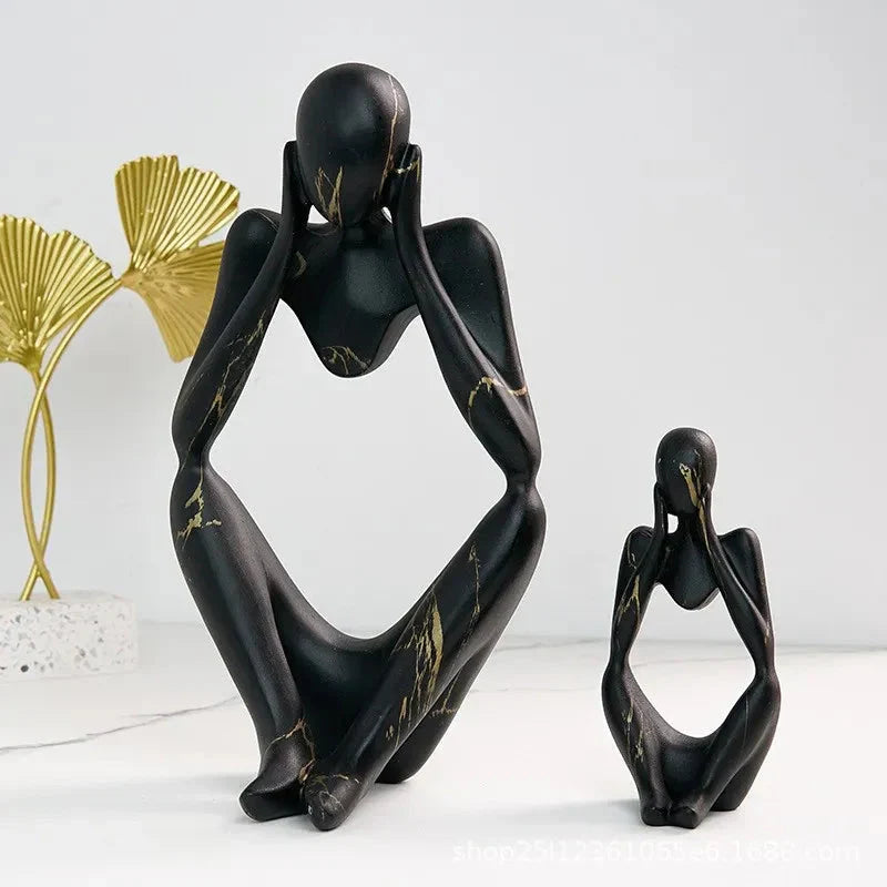Decorative Table Sculpture | Resin Abstract Thinker