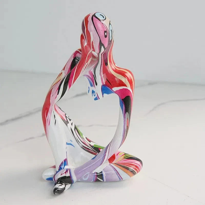 Decorative Table Sculpture | Resin Abstract Thinker