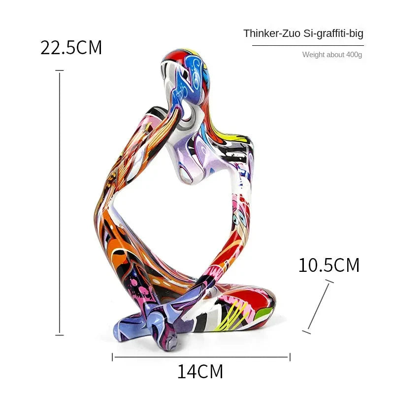Decorative Table Sculpture | Resin Abstract Thinker