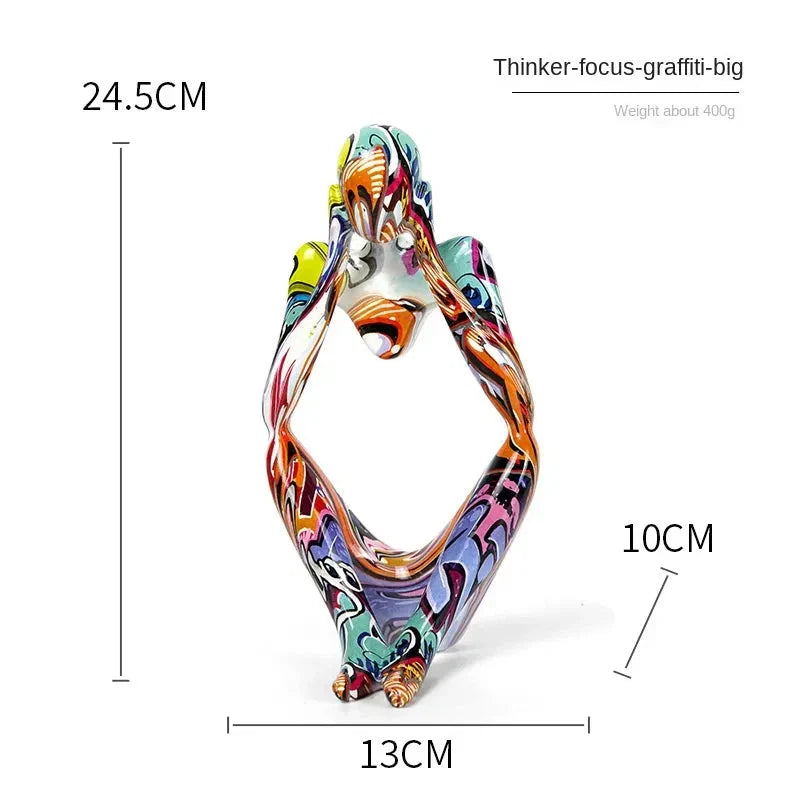 Decorative Table Sculpture | Resin Abstract Thinker