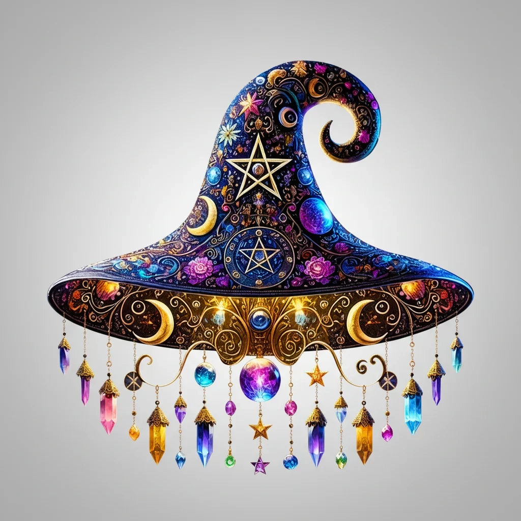 Decorative Witch Hat | Hanging & Playful Halloween Accent | Blue Or Black