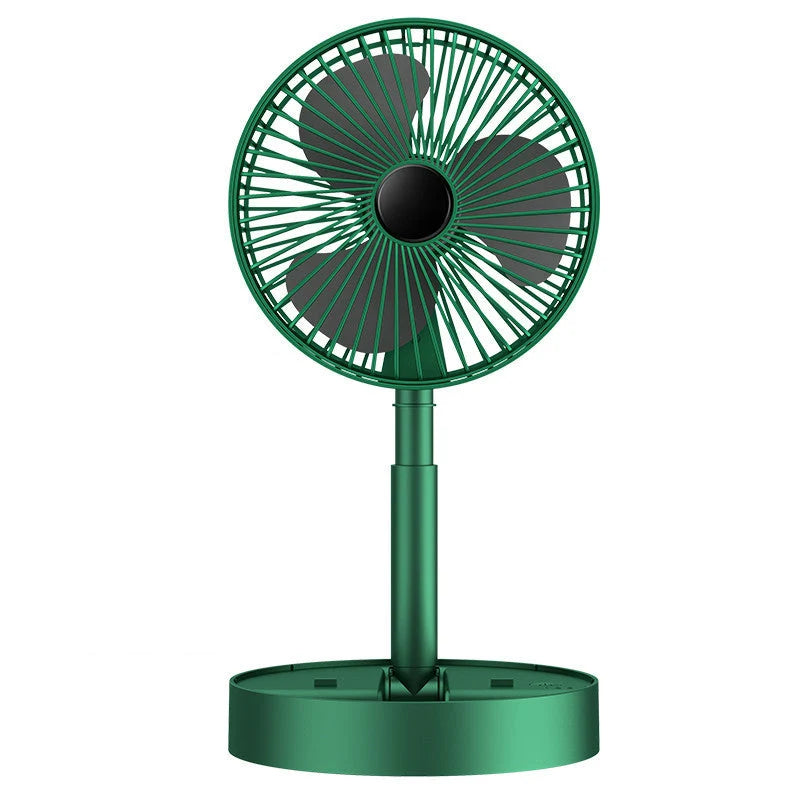 Desk Fan | Foldable Telescopic & USB Rechargeable | Built-In Phone Holder