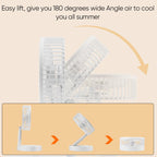 Desk Fan | Foldable Telescopic & USB Rechargeable | Built-In Phone Holder