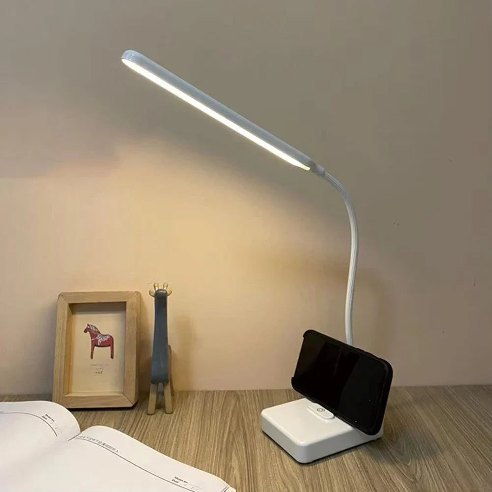 Desk Lamp | Flexible Arm & Dimmable | USB Rechargeable & Plug-In