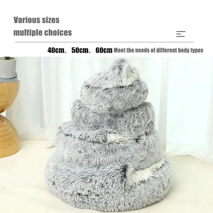 Dog & Cat Bed | Deluxe Plush, Non-Slip & Removable Machine-Washable Cover