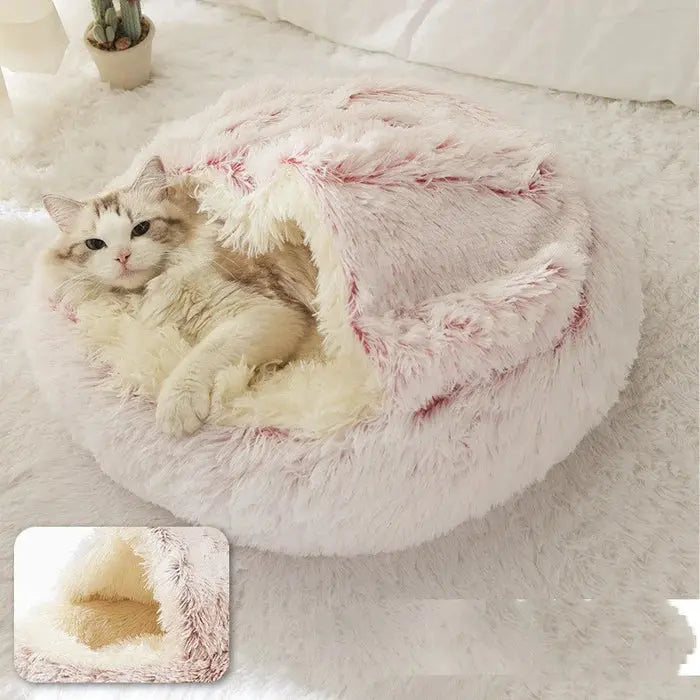 Dog & Cat Bed | Deluxe Plush, Non-Slip & Removable Machine-Washable Cover