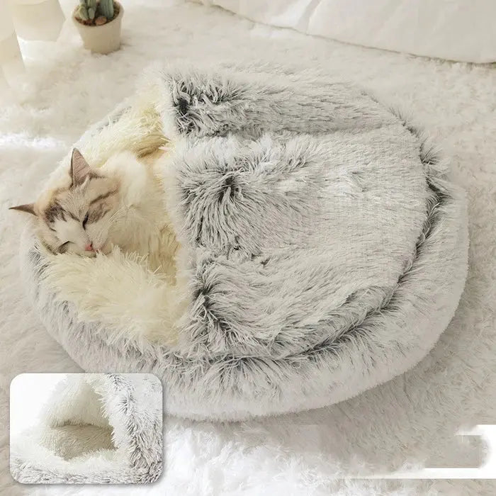 Dog & Cat Bed | Deluxe Plush, Non-Slip & Removable Machine-Washable Cover