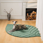 Dog Mat | Leaf-Shaped Cotton-Polyester & Machine-Washable | For Medium & Large Dogs