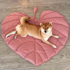 Dog Mat | Leaf-Shaped Cotton-Polyester & Machine-Washable | For Medium & Large Dogs