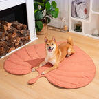 Dog Mat | Leaf-Shaped Cotton-Polyester & Machine-Washable | For Medium & Large Dogs