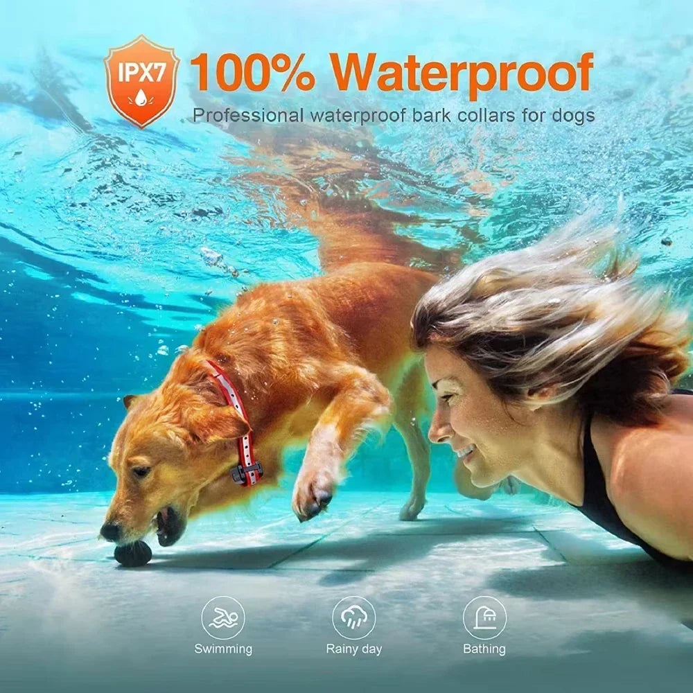 Dog Training Collar | Rechargeable Remote 1000m Range | IP67 Waterproof