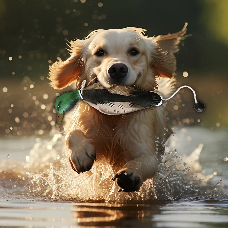 Dog Training Dummy | Realistic Mallard & Durable Plastic | With Retrieval Rope