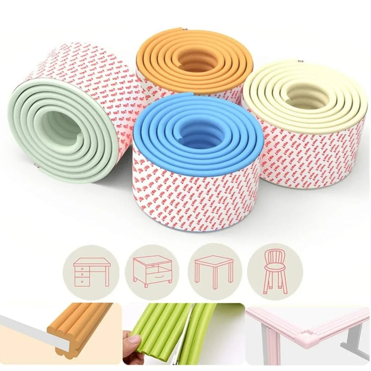 Door & Window Sealing Tape | Self-Adhesive Nylon & Foam | 2 m Roll