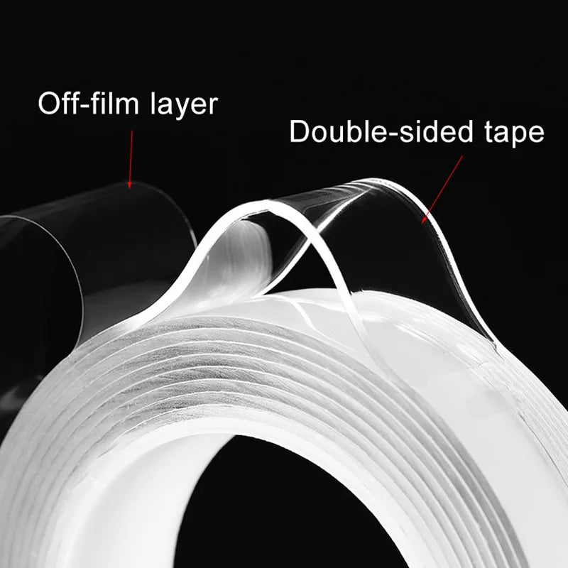 Double-Sided Tape | Strong Clear Adhesive & Residue-Free | Multiple Sizes