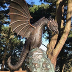 Dragon Fountain | Fire-Breathing Resin Water Feature | 30 x 30 x 25 cm