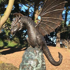 Dragon Fountain | Fire-Breathing Resin Water Feature | 30 x 30 x 25 cm
