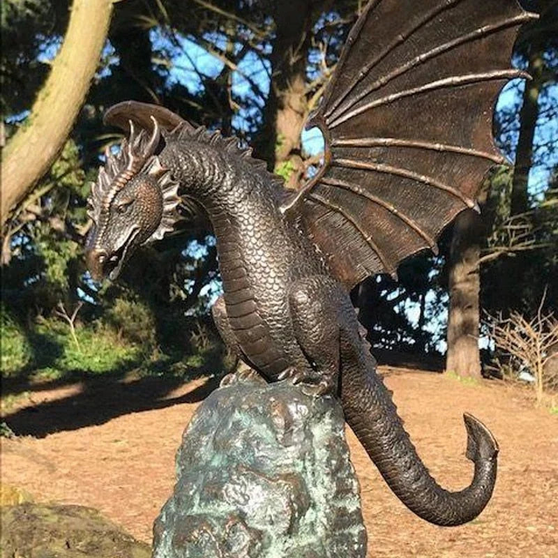 Dragon Fountain | Fire-Breathing Resin Water Feature | 30 x 30 x 25 cm