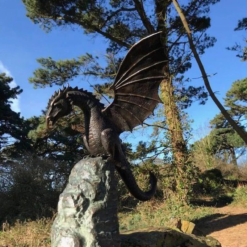 Dragon Fountain | Fire-Breathing Resin Water Feature | 30 x 30 x 25 cm