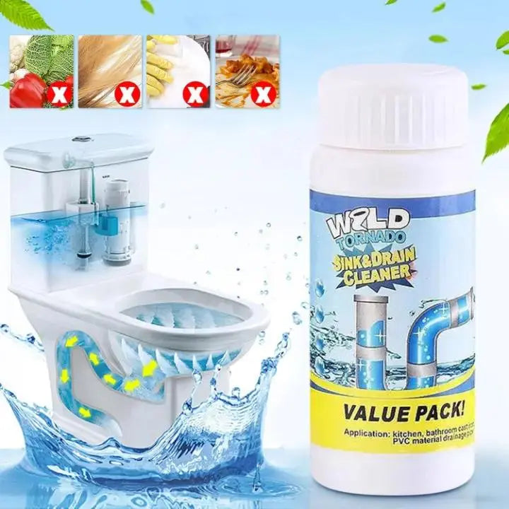 Drain Cleaner Powder | Dissolves Hair & Grease | 110 g