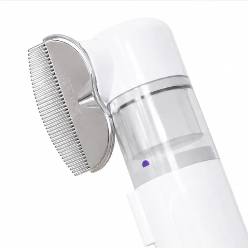 Electric Fur Comb | Suction & Detangling | 60-Minute Battery