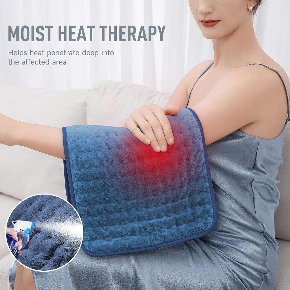 Electric Heating Pad | PTC Rapid Heating & Massage