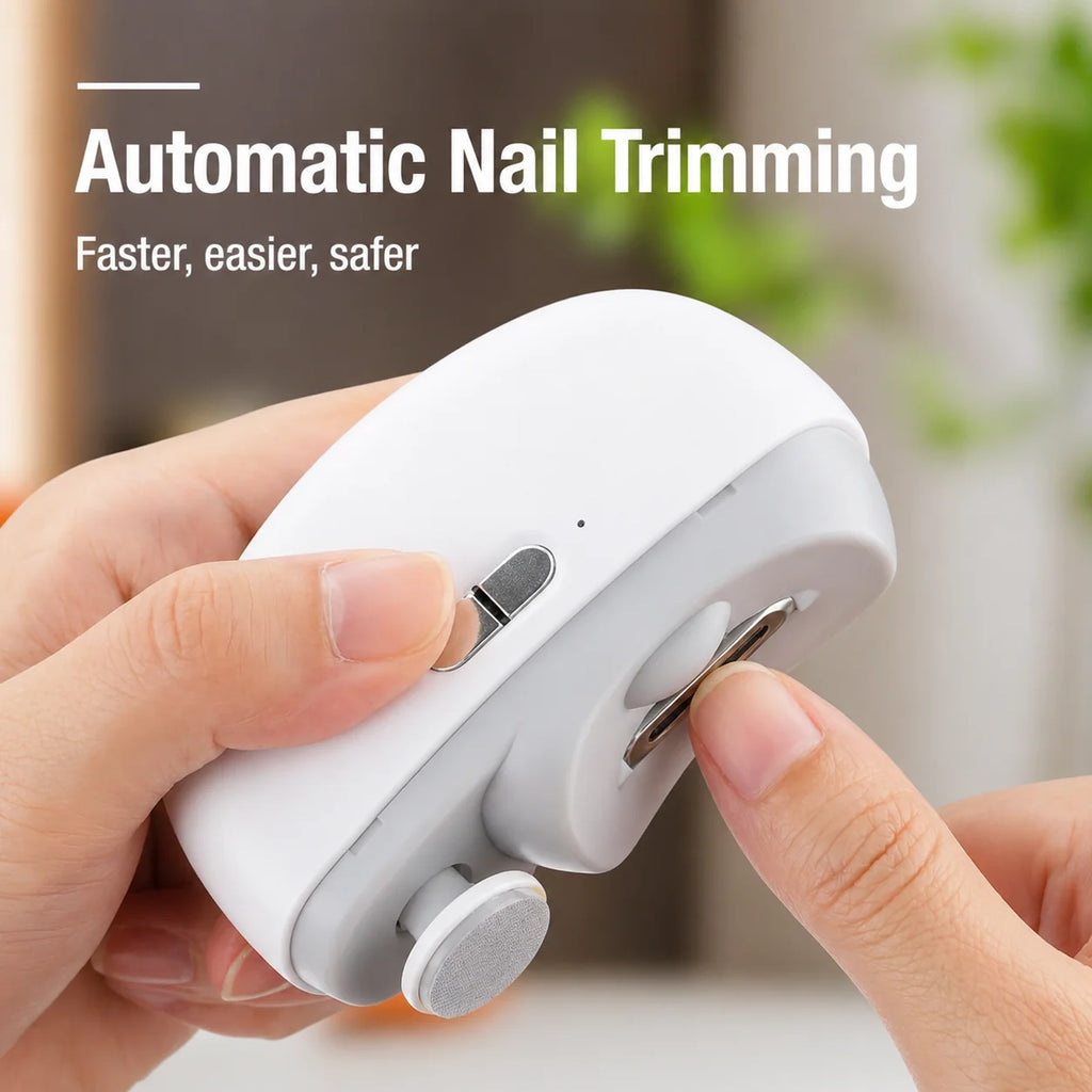 Electric Nail Clipper | 3-in-1 Trim, File & Polish | USB-Rechargeable