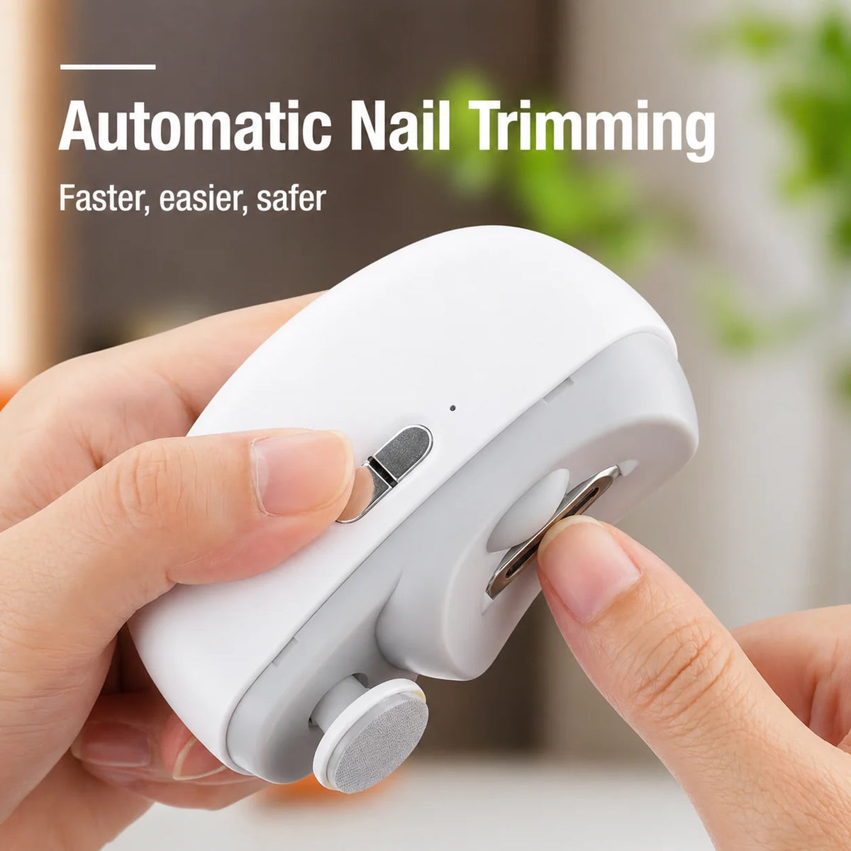 Electric Nail Clipper | 3-in-1 Trim, File & Polish | USB-Rechargeable