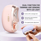 Electric Nail Clipper | 3-in-1 Trim, File & Polish | USB-Rechargeable