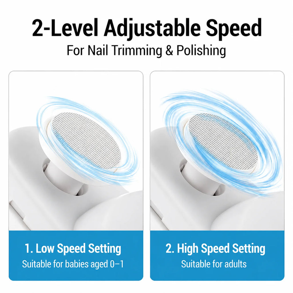 Electric Nail Clipper | 3-in-1 Trim, File & Polish | USB-Rechargeable