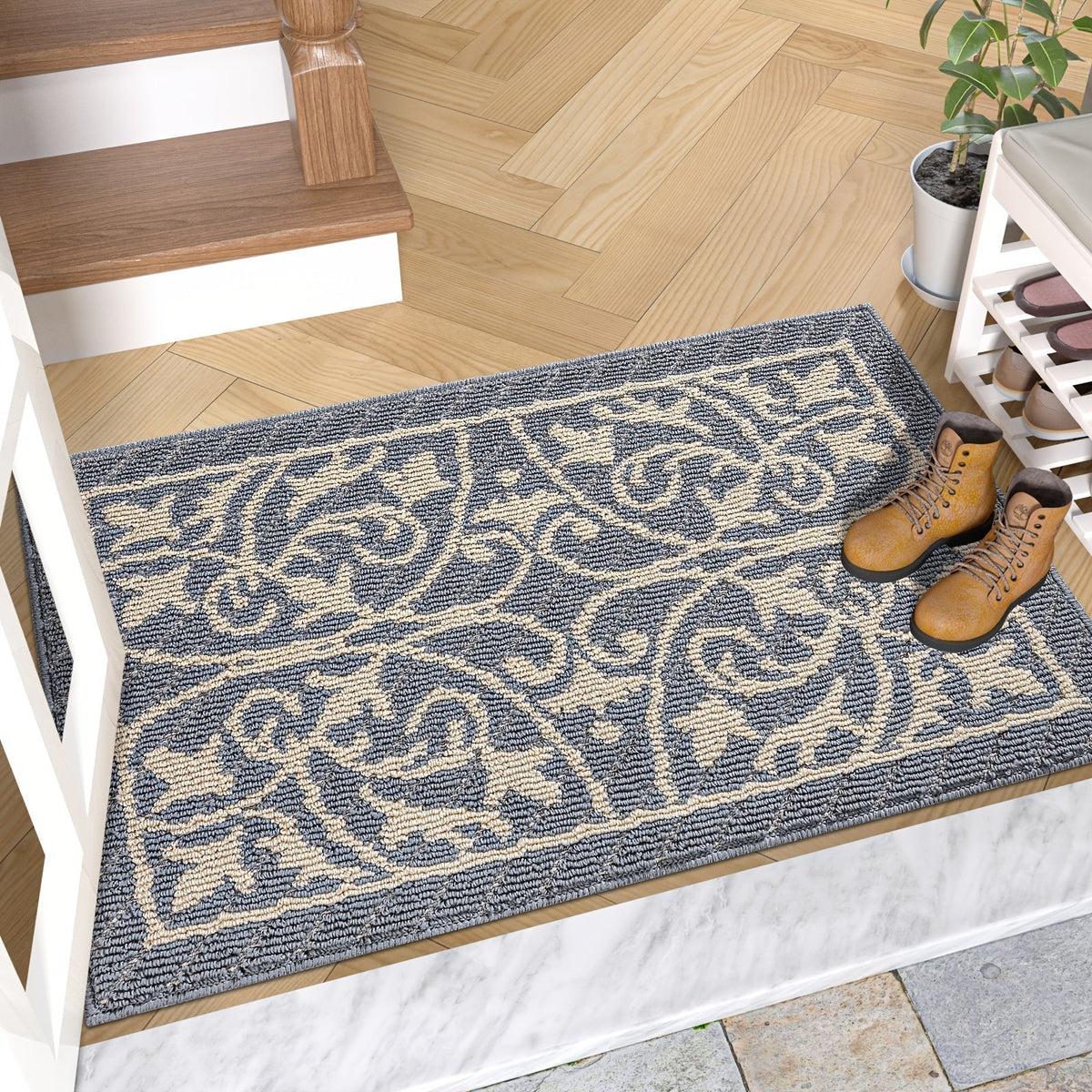 Entrance Mat | Non-Slip Rubber Backing & Machine-Washable | 60 x 90 cm