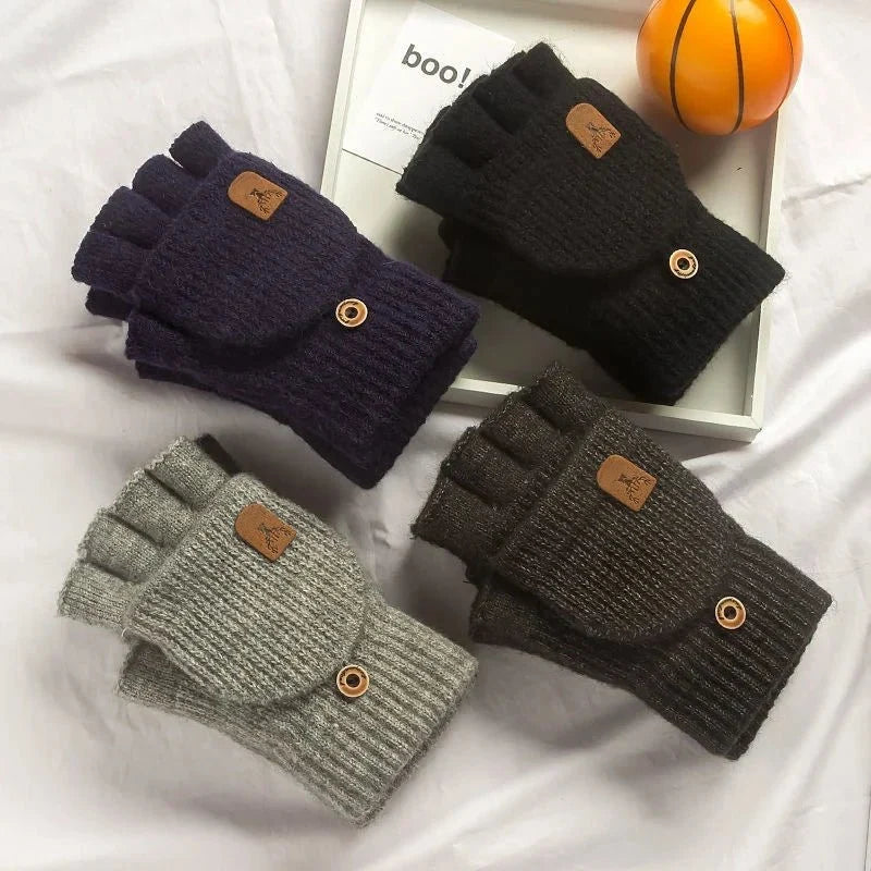 Fingerless Gloves | Touchscreen Compatible & Soft Acrylic Knit | One Size