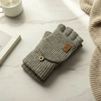 Fingerless Gloves | Touchscreen Compatible & Soft Acrylic Knit | One Size