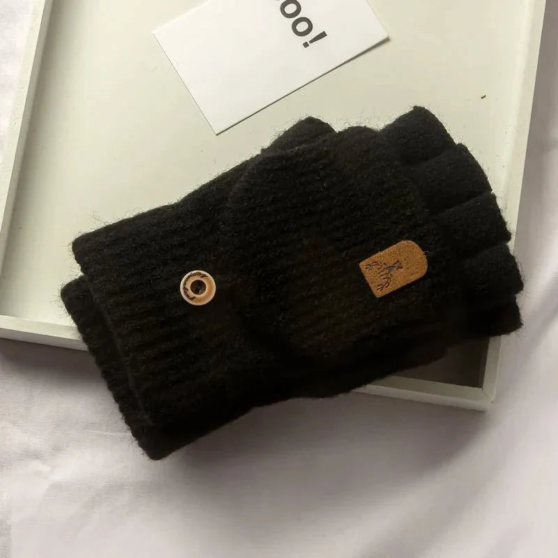 Fingerless Gloves | Touchscreen Compatible & Soft Acrylic Knit | One Size
