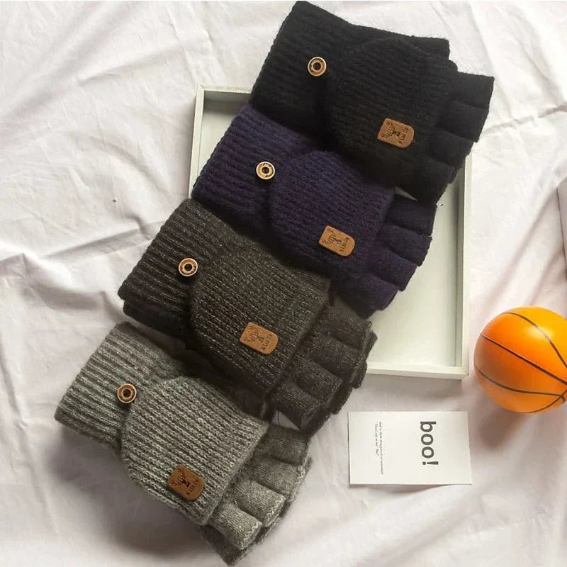 Fingerless Gloves | Touchscreen Compatible & Soft Acrylic Knit | One Size