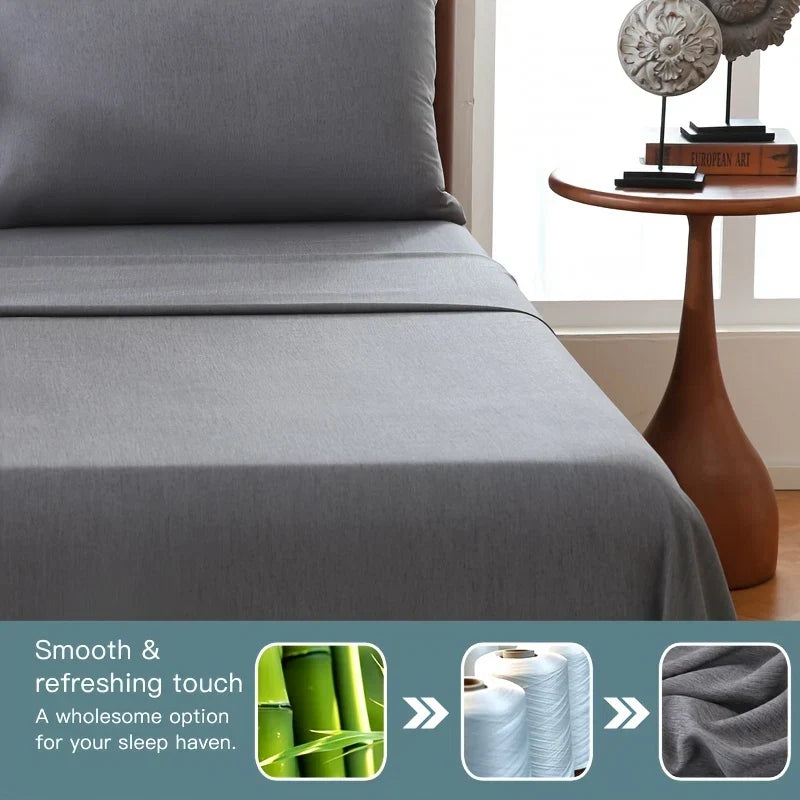 Fitted Sheet | Cooling Bamboo Blend & Moisture-Wicking | Deep Pockets