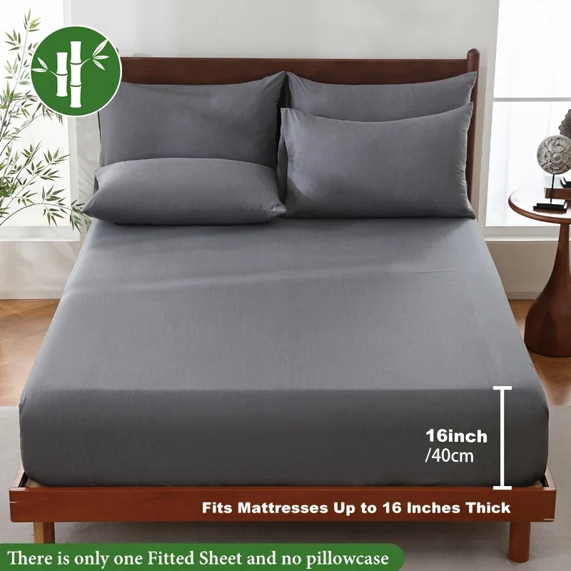 Fitted Sheet | Cooling Bamboo Blend & Moisture-Wicking | Deep Pockets