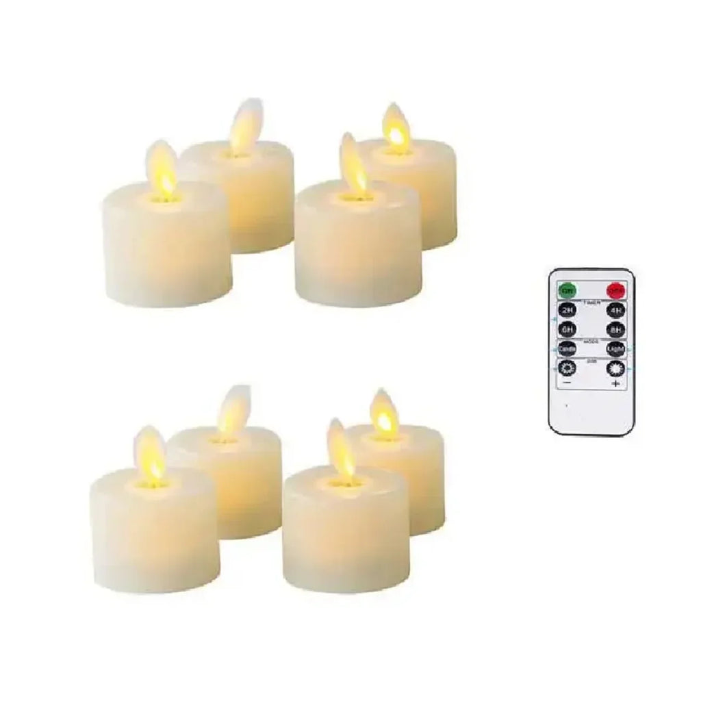 Flameless Candle Set | Realistic Moving Wick & Remote Control | 4-Piece Set