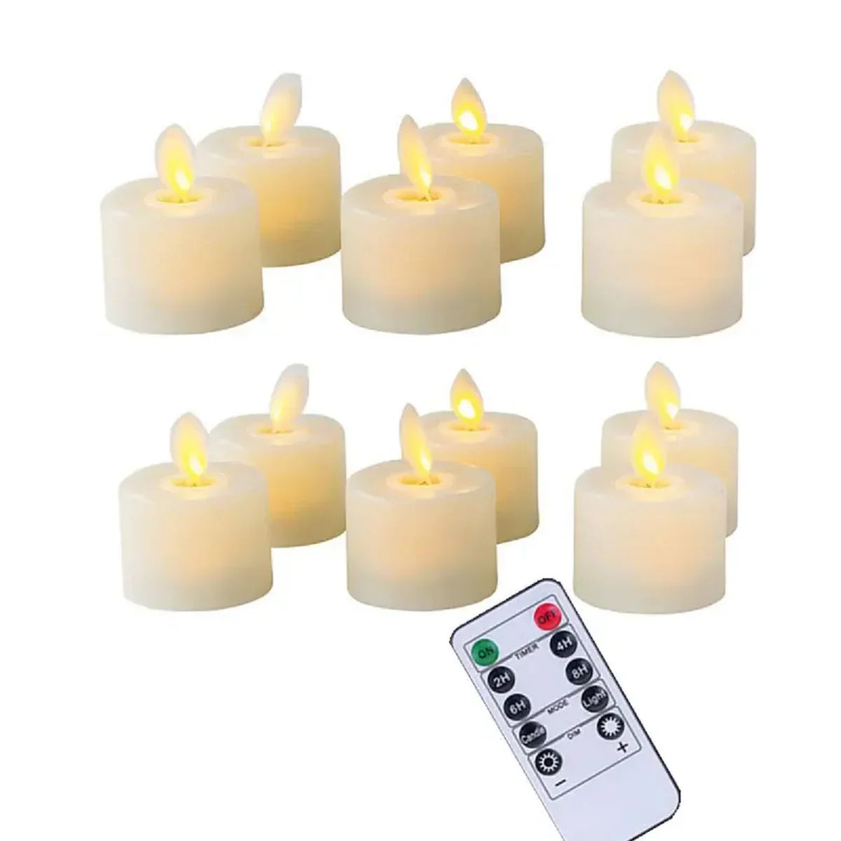 Flameless Candle Set | Realistic Moving Wick & Remote Control | 4-Piece Set