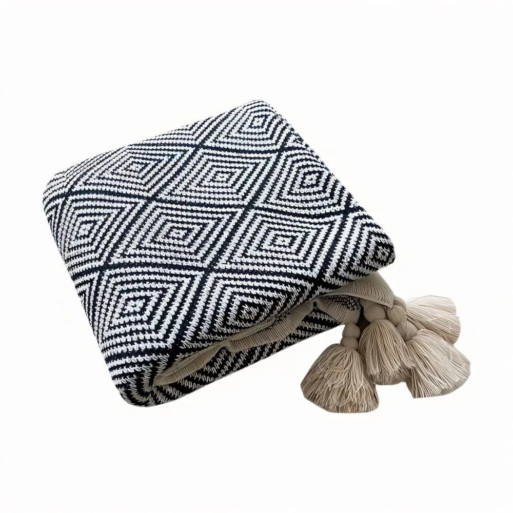 Fleece Blanket | Soft Lightweight Polyester Geometric Print