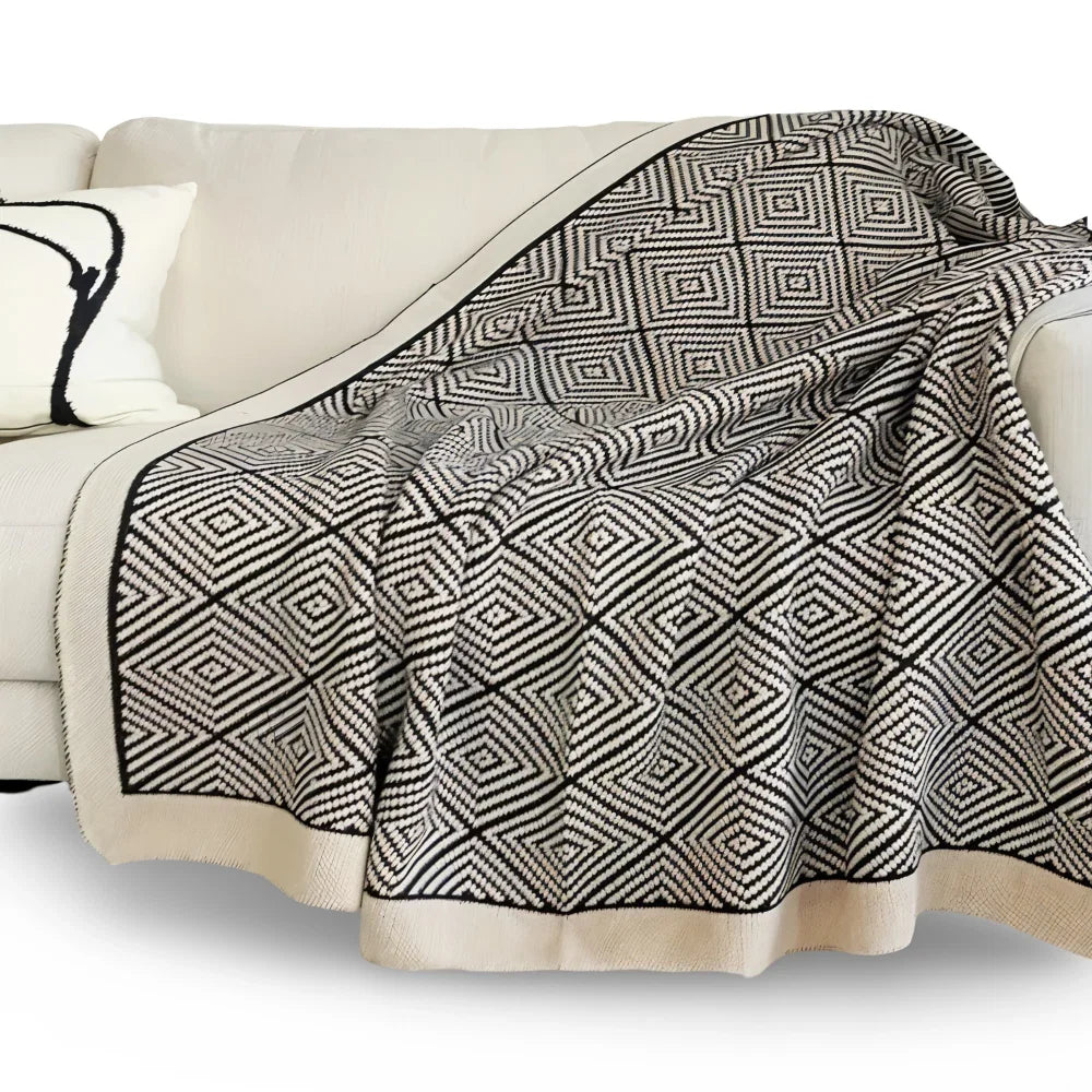 Fleece Blanket | Soft Lightweight Polyester Geometric Print