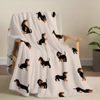 Fleece Blanket | Soft Polyester & Dachshund Design | Three Sizes