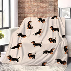 Fleece Blanket | Soft Polyester & Dachshund Design | Three Sizes