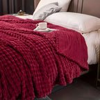 Fleece Blanket | Ultra-Soft Textured Coral Fleece | Machine-Washable