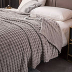 Fleece Blanket | Ultra-Soft Textured Coral Fleece | Machine-Washable
