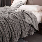 Fleece Blanket | Ultra-Soft Textured Coral Fleece | Machine-Washable