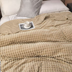 Fleece Blanket | Ultra-Soft Textured Coral Fleece | Machine-Washable