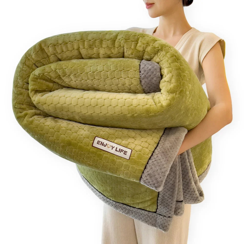 Fleece Blanket | Ultra-Soft Thick Polyester Jacquard | 120x200–200x230 cm